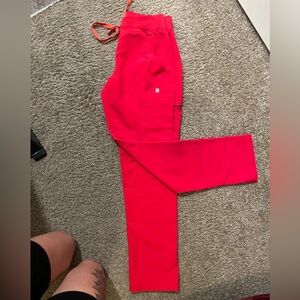 Figs Pop Red Yola Scrub Pant